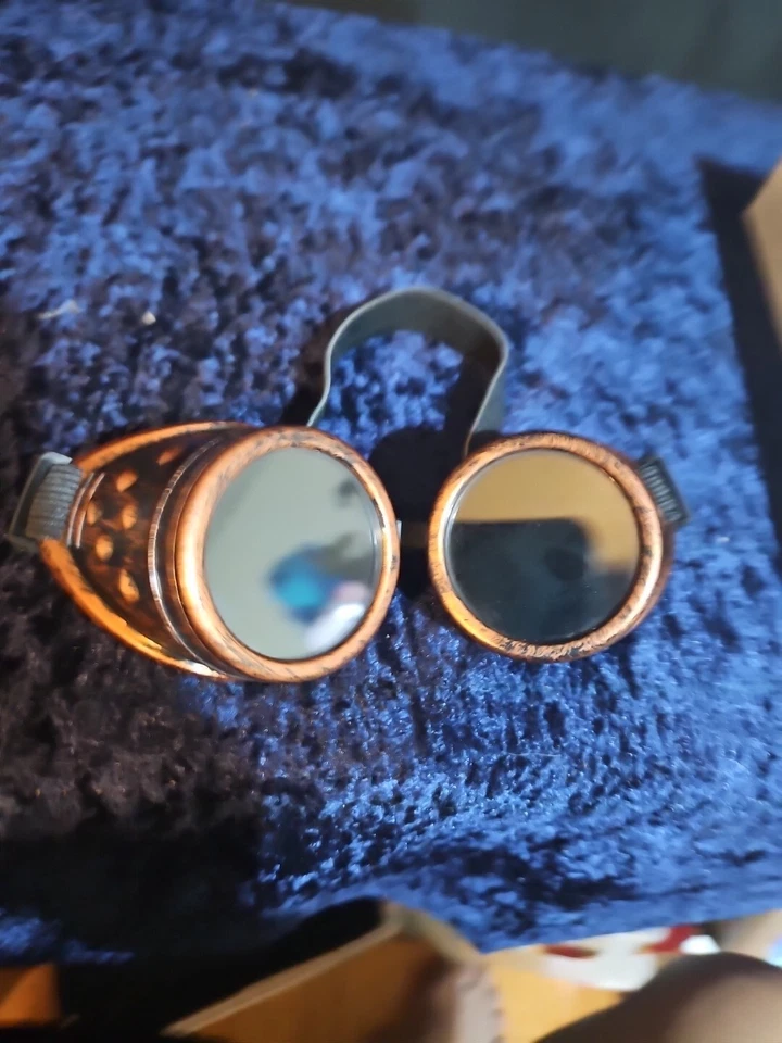 Novo ÓCULOS DE BRONZE RETRÔ GÓTICO FICÇÃO CIENTÍFICA VITORIANO FANTASIA FANTASIA FANTASIA @ P - Imagem 4 de 4