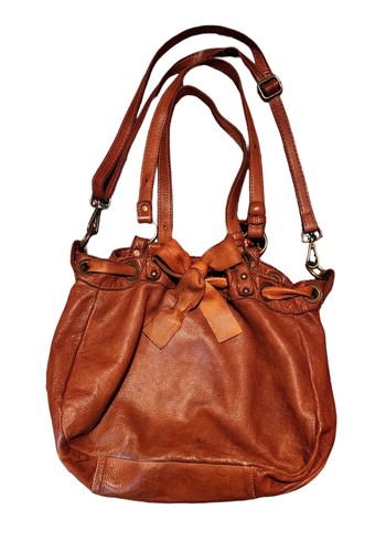 Vera Pelle Made In Italy Leather Bag Crossbody Purse Shoulder Bag Soft Boho Vtg