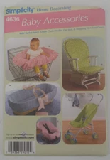 SIMPLICITY PATTERN #4636 BABY ACCESSORIES CRAFT HOME DECORATING BASKET UNCUT2006