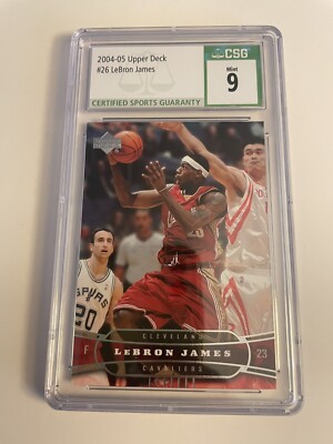 LeBron James 2004-05 Upper Deck 2nd Year #26 Yao Ming Manu Ginobili CSG  Mint