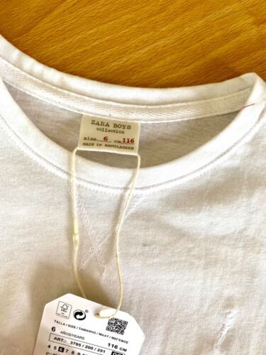 $26 Zara Boys Collection White T-shirt Long Sleeves Light $26 Zara Boys Collection White T-shirt Long Sleeves Light