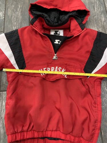 Vintage Starter NEBRASKA CORNHUSKERS HOODED Pullover Coat Huskers - Picture 6 of 12