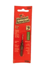 3 Vermont American Countersink Drill Bits #6 Rapid Feed, 1/4" Hex Shank #16506