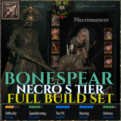  Diablo 4 BONESPEAR NECROMANCER  ENDGAME BUILD  SEASON 8 BELIAL'S RETURN S8