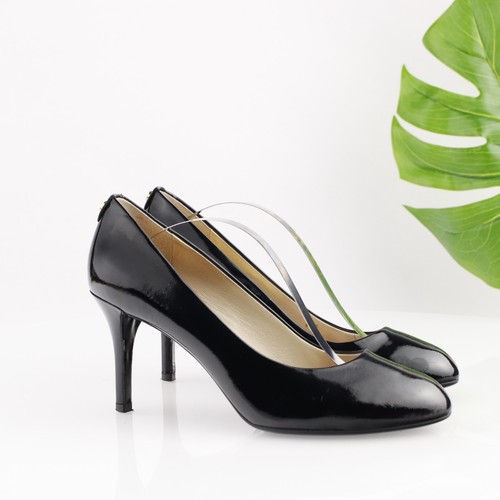 Michael Kors Womens Flex Pump Size 9 WIDE Black Patent Heel Dress Shoe - Picture 17 of 17