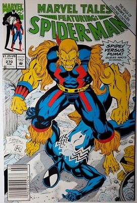 Marvel Tales Spider-Man Feb 1993 No. 270 Spidy Versus Puma! | eBay