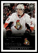 2013-14 Score Red Back ROOKIE RARE SP Derek Grant Rookie Ottawa Senators #594