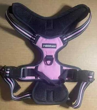 No-Pull Pet with 2 Leash Clips, Adjustable, Reflective-Pink/Large