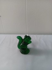 Moser Glass Green Opalescent Squirrel. 2 Tall...