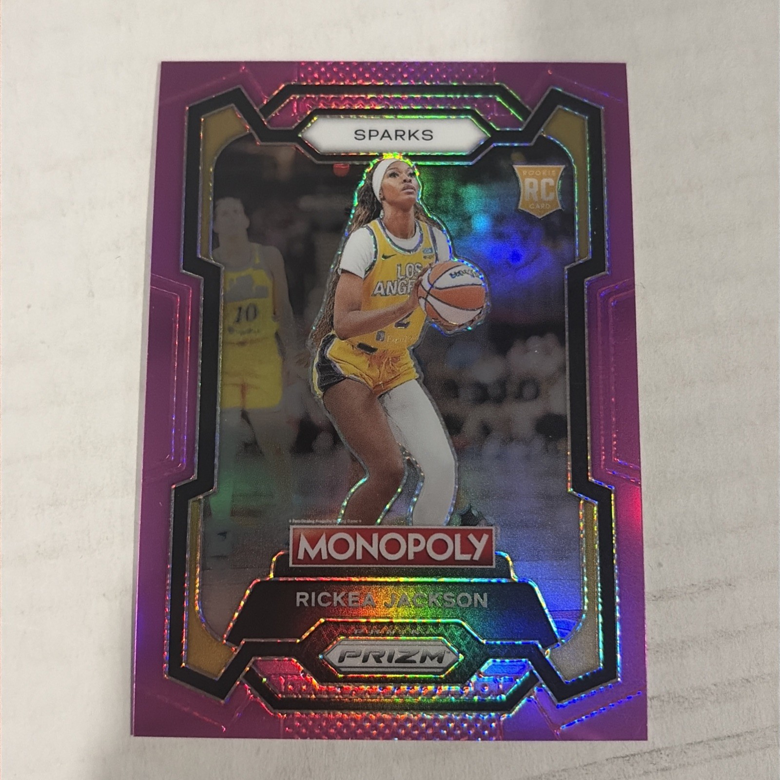 2024-25 Prizm Monopoly WNBA #63 Rickea Jackson Rookie Pink Prizm /149 (56D)