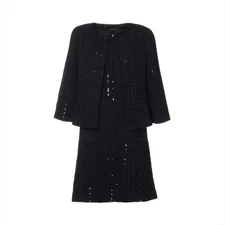 Chanel 00C Acrylic×Polyamide×Cotton Setup 38 Ladies' Black  P14906V08298 Sequins
