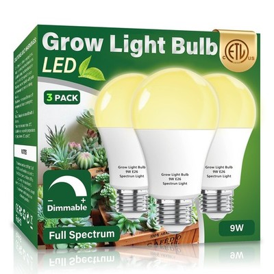 Wiyifada 3 Pack Full Spectrum Grow Light 3 Count (Pack of 1), 