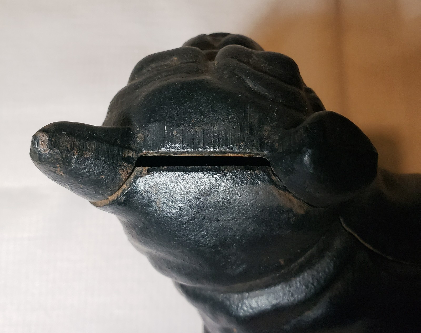 Vintage Cast Iron English Bull Dog Coin Bank/Doorstop Black Hubley?