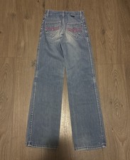 Wrangler Flare Jeans Girls Size 6 Vintage 70s Boho Western Denim Made in USA