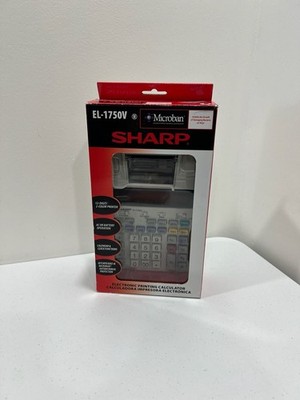 Sharp EL-1750V 12-Digit 2-Color Printing Calculator with Microban