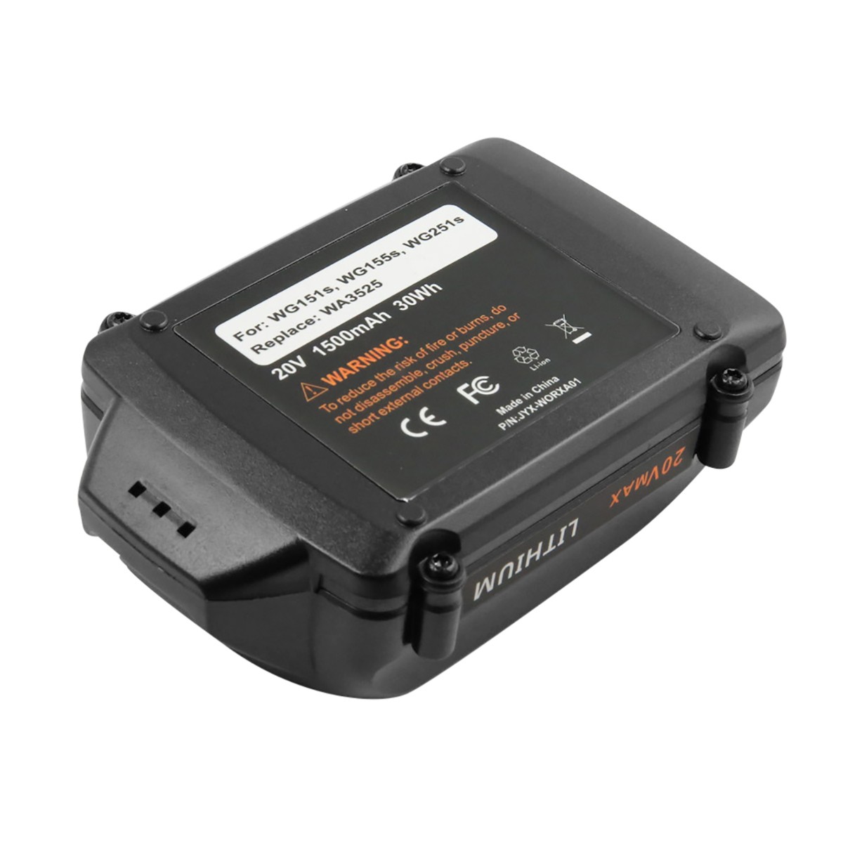 Batterie Worx WG151 pour résoudre les pannes d'autonomie bloc Li-ion 20V 1500mAh Avizar