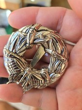 John Hardy Signed Butterfly Clip Pin Brooch Hair Lapel Tie Scarf Clip