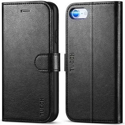Case Wallet for iPhone SE 2022/SE 2020/iPhone 8/7, Kickstand PU Leather Magne...