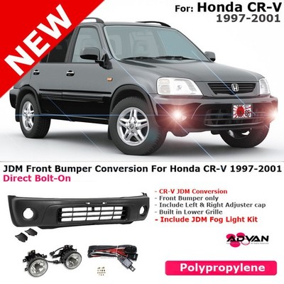 JDM Front Bumper Cover Conversion with Fog Lights For 1997-2001 Honda CRV RD1