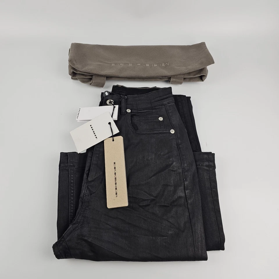 Calça RICK OWENS CONCORDIANS Bolan Bootcut Preta Nova e Autêntica - Imagem 3 de 4