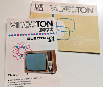 VIDEOTON Electron 24 TA5201 Anleitung 1972 Broschüre + Blatt
