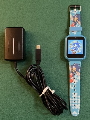 Accutime Sonic The Hedgehog Interactive Kids Watch Blue Games Touch Screen Works