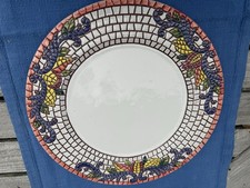 10 Gdes Assiettes Porcelaine Céramique  Italie # unopiu Deruta Jardin