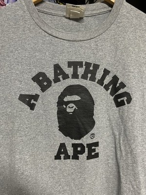 A Bathing Ape Grey Bape Head T-Shirt Size Fits Medium | eBay