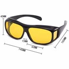 Night Vision Pro Driving Glasses Anti-Glare Polarized Wear Over Yellow Lens A