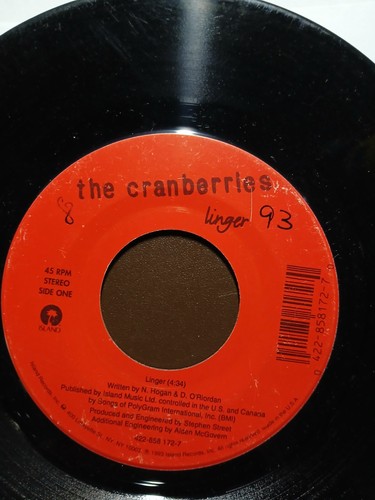 THE CRANBERRIES Linger / Dreams 👂HEAR🎵 7" 45 RPM Vinyl Record - Picture 11 of 11