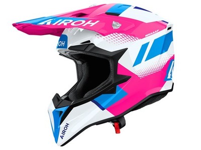 Airoh Wraaap Vision Motocrosshelm (weiß / blau / rot) Gr: M (57)