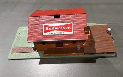 Vintage Budweiser Beer train station building