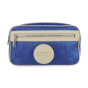 Présentoir Gucci sac ceinture hors grille 631341 corps nylon cuir bleu beige gu