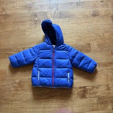 Mayoral Warm Hooded Puffer Jacket Blue Baby Sz 6-9 Months