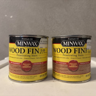 #ad #ad 2 MINWAX 218 Puritan Pine Wood Stain 1 2 Pint 8 Oz. New LAST SET.. $49.99