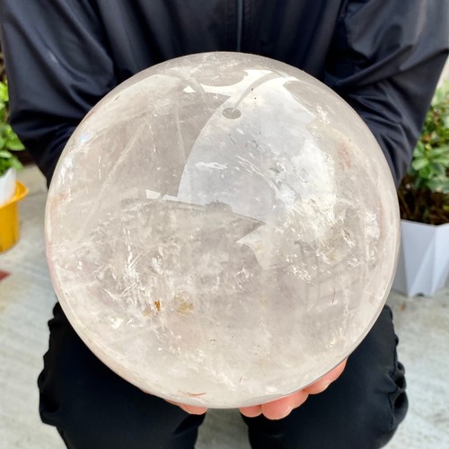 12.74LB Large Natural White Crystal Clear Quartz Crystal Sphere Ball Healing - 第 1/12 張圖片