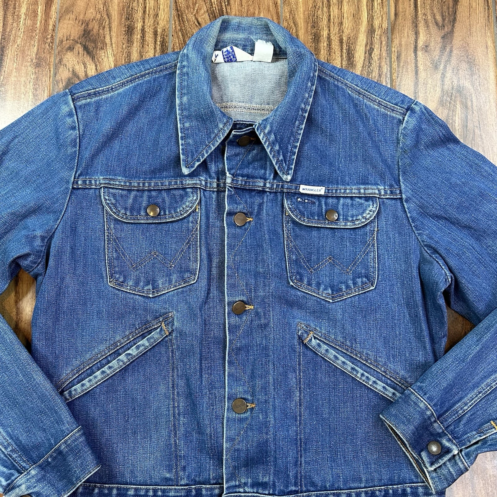 Wrangler Vintage 70's USA 126MJ No-Fault Denim Sanfor-Set Jean Jacket 21x23.5 image 2