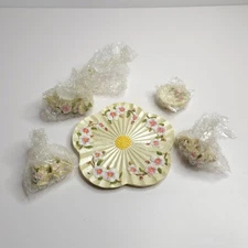 Vintage Miniature Tea Set Blossoms Floral Popular Imports 1995 Original Box
