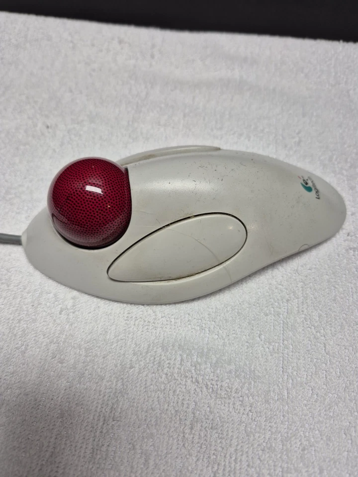 Logitech Marble Mouse PS/2 T-CM14 (804292-0000) Trackball Computer Mouse Tested - Image 2 of 4