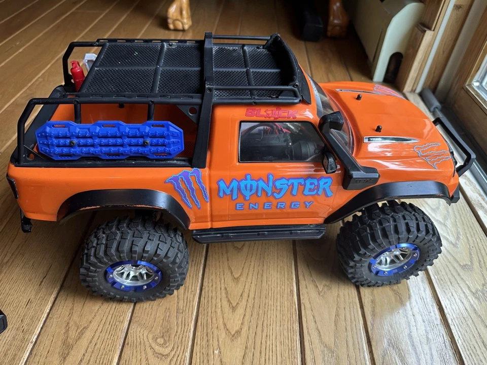 Traxxas Trx4 1/10 Custom Ken Block Monster Energy Body w/ lights RTR Truck 2spd - Image 3 of 4