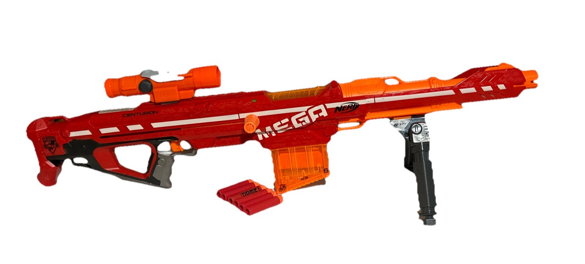 Nerf N Strike Elite Mega Centurion Sniper Rifle w/ Scope Bipod Mag