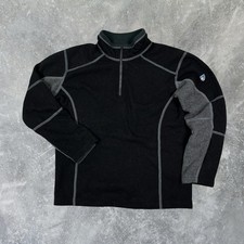 Kuhl Kashmira Fleece Sweatshirt Black 1/4 Zip Pullover Boys Medium 10-12