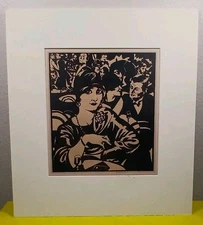 Pol Dom (1885-1962) Fine Art Linocut Print C 1930 NightClub Art Deco 11 3/8* 10"