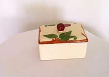 Vintage Franciscan Pottery Apple Pattern Cigarete Box