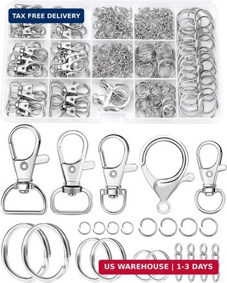 325PCS FIVEIZERO Keychain Making Kit - Keychain Clip with Key Ring, Lobster Claw