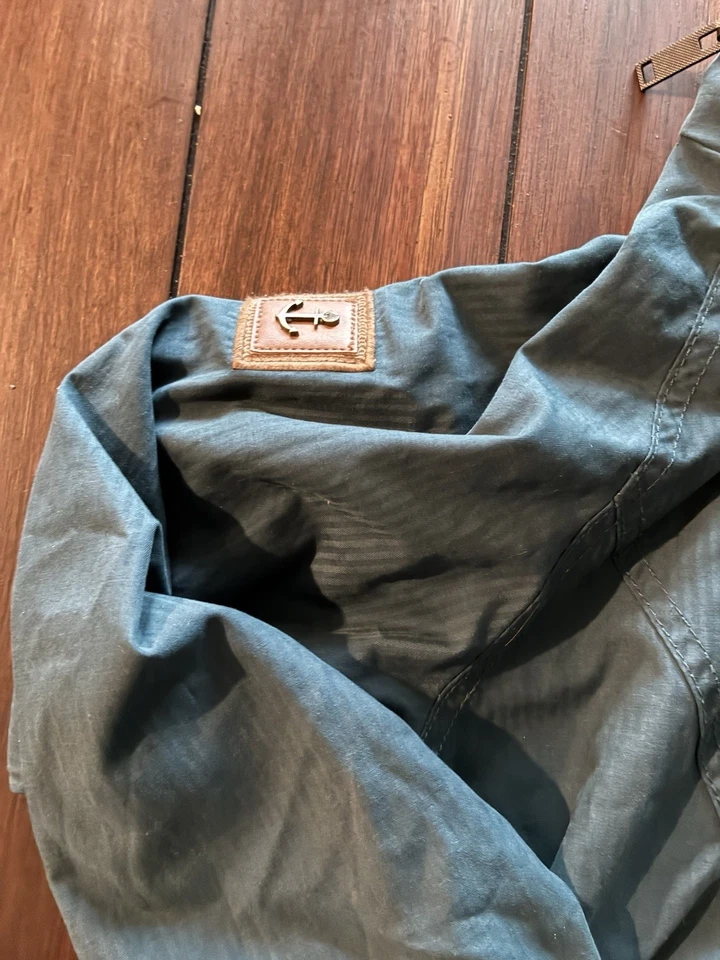 NAKETANO Brave New World Abrigo Azul Invierno Chaqueta Puffer Capucha Cálido Talla Pequeña Foto 4 de 4