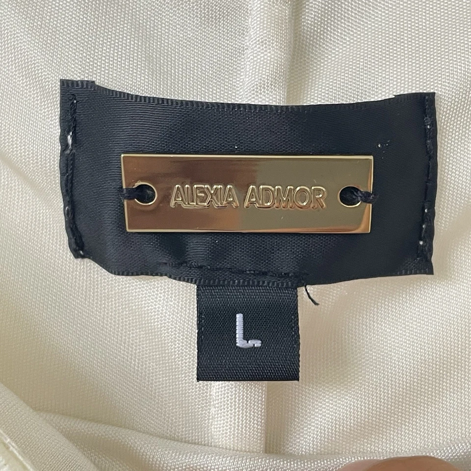 Vestido de cóctel Alexia Admor para mujer Y2K años 90 talla L marfil hadas capricho encaje con cuentas Foto 3 de 4