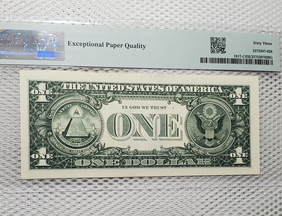 *WEB Press Experimental* 1988 A $1 Federal Reserve Note 3/2 PMG Choice UNC 63EPQ - Image 4 of 4