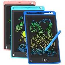 3 Pack LCD Writing Tablet for Kids, 8.5 Inch Colorful Doodle Board 3 Colors