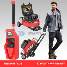 60m Sewer Camera Pipe Inspection Camera & Locator 512hz 1080P Self Levelling